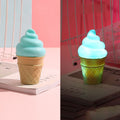 3 PCS Cartoon Ice Cream Night Light Children Room LED Light, Blue, White, Pink