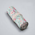 Small Floral Canvas Handmade Pen Curtain Sketch Color Pencil Roll Pen Bag Storage Stationery Box, 12 Holes, 24 Holes, 36  Holes, 48  Holes, 72  Holes