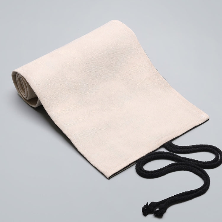12 Holes Solid Handmade Canvas Color Pencil Curtain Painting Special Storage Bag Large Capacity Roll Pen Bag, 12 Holes, 24 Holes, 36  Holes, 48  Holes, 72 Holes