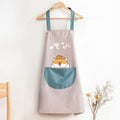 Home Kitchen Waterproof And Oil-Proof Apron Cute Cooking Work Apron, Colour: Foodie Light Pink (Ordinary), Foodie Light Pink (Ordinary)