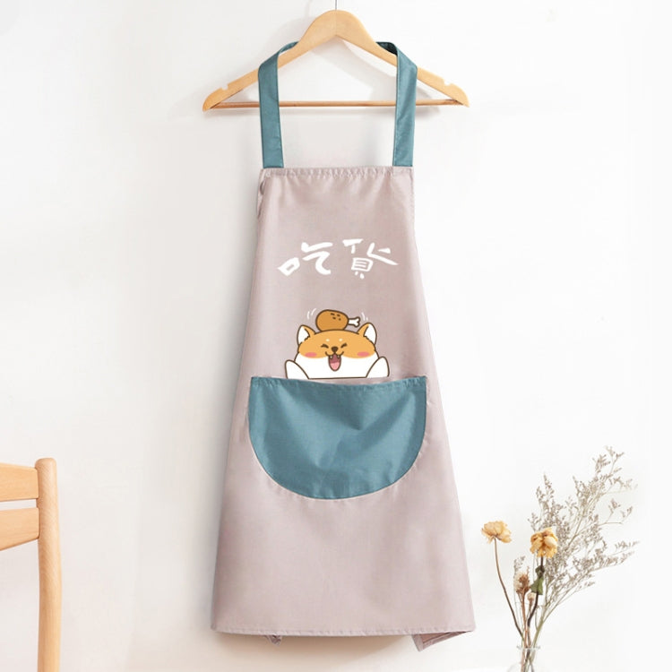 Home Kitchen Waterproof And Oil-Proof Apron Cute Cooking Work Apron, Colour: Foodie Light Pink (Ordinary), Foodie Light Pink (Ordinary)