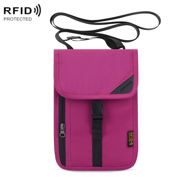 1062 Travel Passport Bag RFID Multi-Function Document Holder Hanging Neck Ticket Protective Case, 1062 Rose Red, 1062 Blue, 1062 Purple, 1062 Black, 1062 Light Grey, 1062 Gray