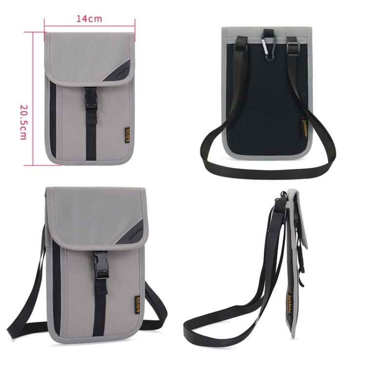 1062 Travel Passport Bag RFID Multi-Function Document Holder Hanging Neck Ticket Protective Case, 1062 Rose Red, 1062 Blue, 1062 Purple, 1062 Black, 1062 Light Grey, 1062 Gray