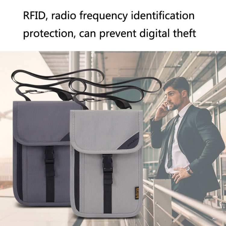 1062 Travel Passport Bag RFID Multi-Function Document Holder Hanging Neck Ticket Protective Case, 1062 Rose Red, 1062 Blue, 1062 Purple, 1062 Black, 1062 Light Grey, 1062 Gray