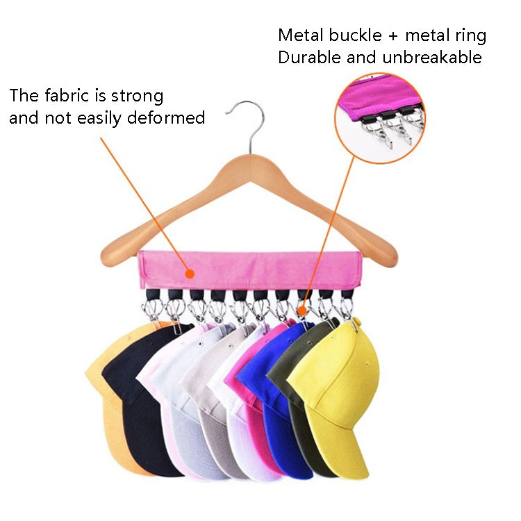 Portable Fabric Coat Hanger Hat Self-Adhesive Clip Travel Clothes Socks Foldable Hanger, Diving Material, Flannel
