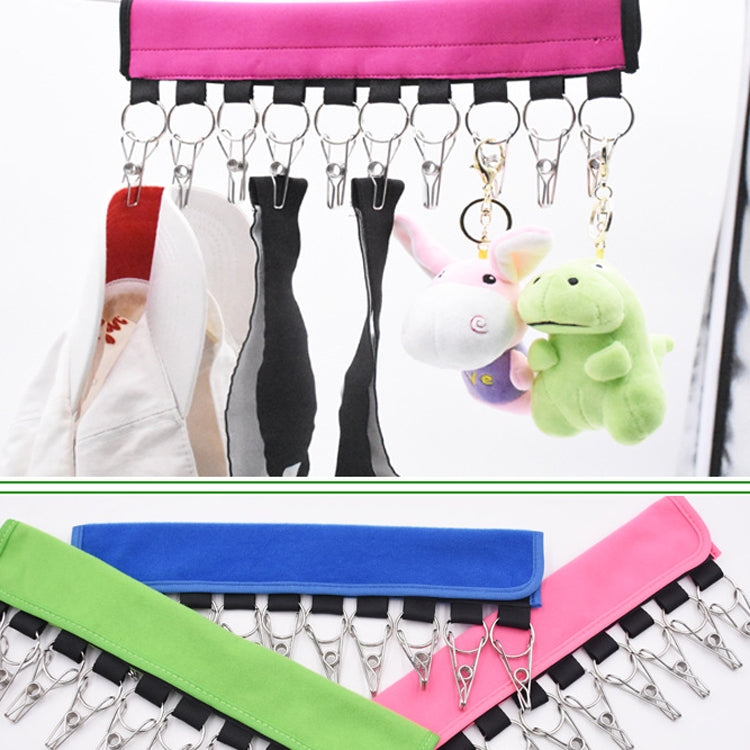 Portable Fabric Coat Hanger Hat Self-Adhesive Clip Travel Clothes Socks Foldable Hanger, Diving Material, Flannel