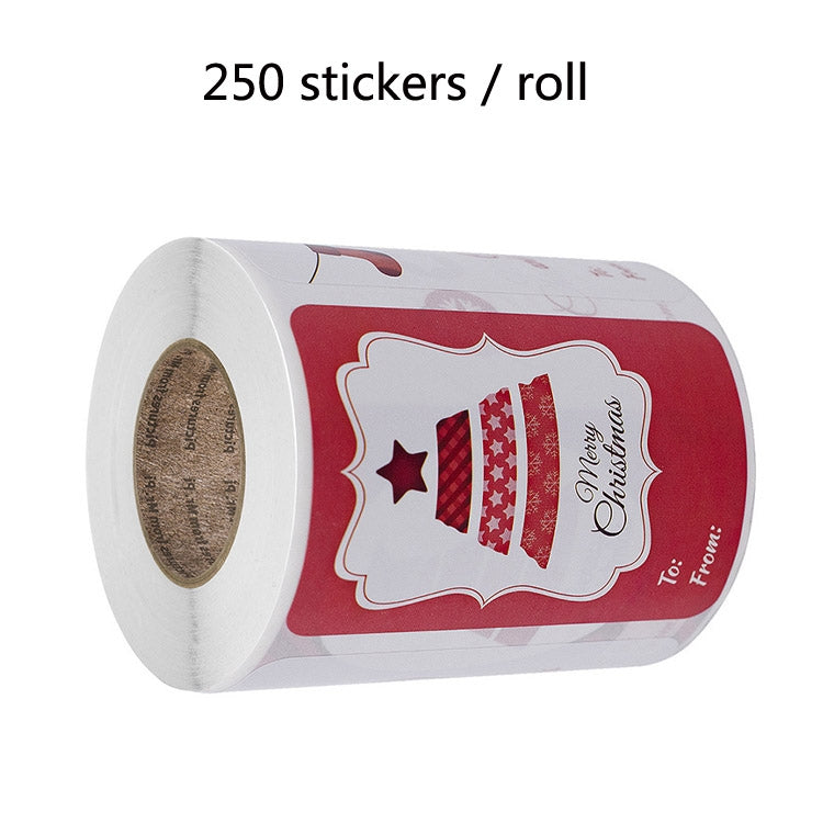 LG-Q090904-50/75 Red Christmas Elk Sticker Self Adhesive Gift Label, LG-Q090904-50/75