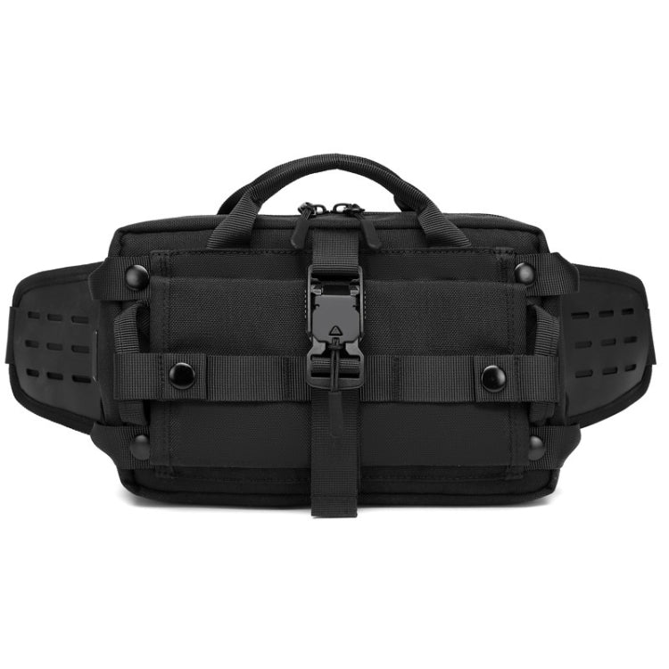 Ozuko 9450 Men Waterproof Waist Bag Sports Trend Shoulder Messenger Bag, Black, Khaki