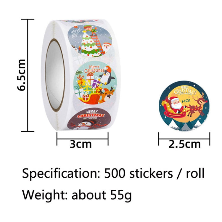 Christmas Gift Sticker Decoration Label Sealing Sticker, HA048, HA049, HA050, HA051, HA052, HA131, HA132, HA133, HA134