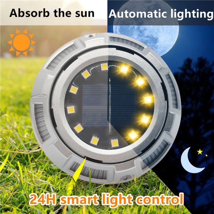 Outdoor Solar Underground Lamp Rotating Buried Lawn Lamp , Spec:, 12 LEDs White+Blue Light (Aluminum Shell), 12 LEDs Warm+Blue Light (Aluminum Shell), 12 LEDs White+Color Llight (Aluminum Shell), 12 LEDs Warm+Color Light (Aluminum Shell)               ...