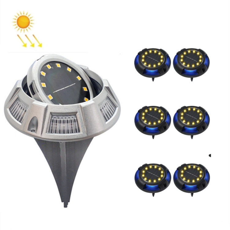 Outdoor Solar Underground Lamp Rotating Buried Lawn Lamp , Spec:, 12 LEDs White+Blue Light (Aluminum Shell), 12 LEDs Warm+Blue Light (Aluminum Shell), 12 LEDs White+Color Llight (Aluminum Shell), 12 LEDs Warm+Color Light (Aluminum Shell)               ...