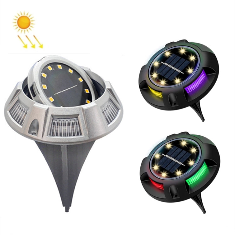 Outdoor Solar Underground Lamp Rotating Buried Lawn Lamp , Spec:, 12 LEDs White+Blue Light (Aluminum Shell), 12 LEDs Warm+Blue Light (Aluminum Shell), 12 LEDs White+Color Llight (Aluminum Shell), 12 LEDs Warm+Color Light (Aluminum Shell)               ...