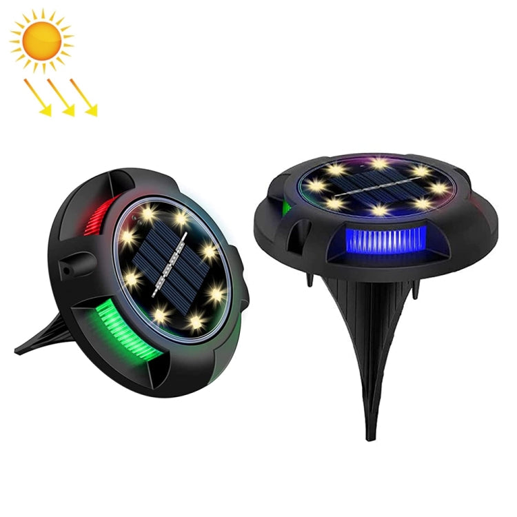 Outdoor Solar Underground Lamp Rotating Buried Lawn Lamp , Spec:, 12 LEDs White+Blue Light (Aluminum Shell), 12 LEDs Warm+Blue Light (Aluminum Shell), 12 LEDs White+Color Llight (Aluminum Shell), 12 LEDs Warm+Color Light (Aluminum Shell)               ...