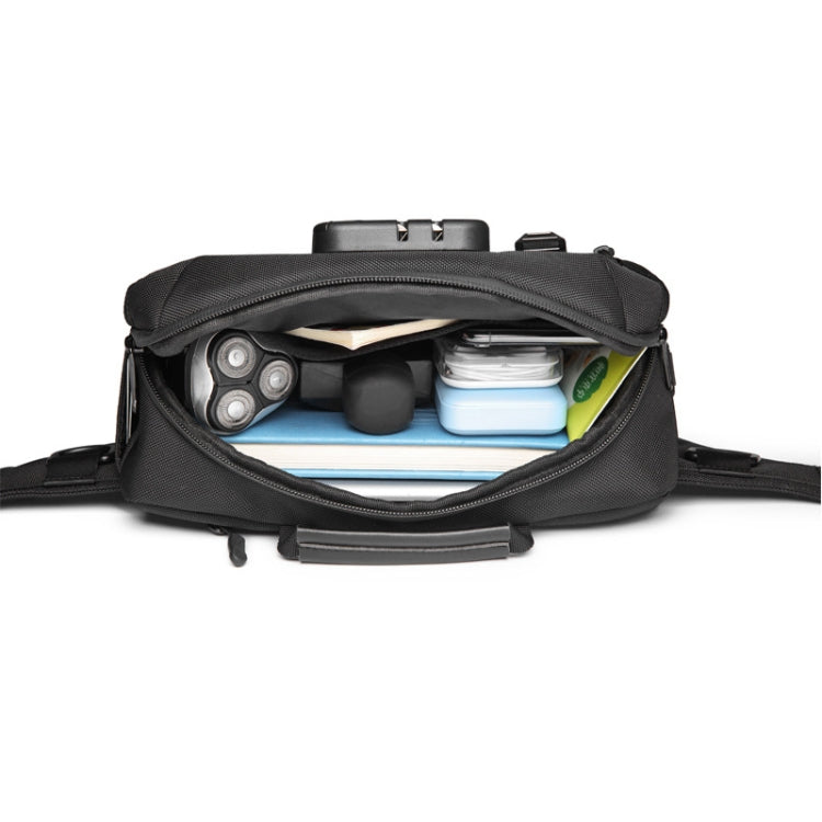 Ozuko 9257 Men Outdoor Sports Waist Bag Anti-Theft Shoulder Messenger Bag, Navy Blue, Black, Dark Gray