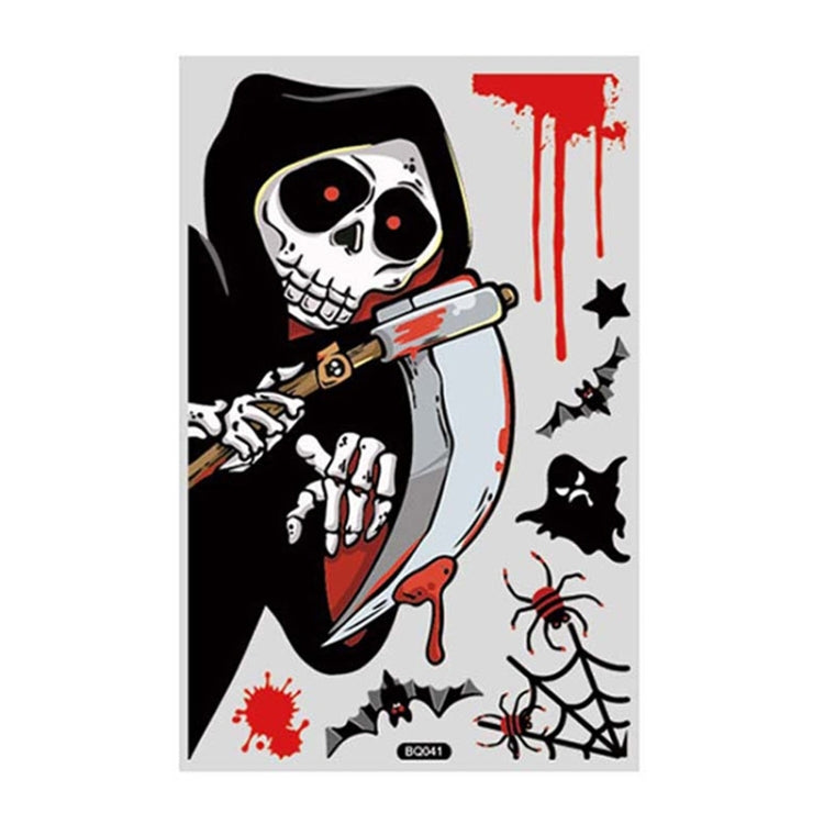 Halloween Decoration Static Wall Stickers, BQ041 Death, BQ042 Mummy, BQ043 Zombie, BQ044 Vampire, BQ045 Lying Window Pumpkin, BQ046 Pumpkin, BQ047 Ghost, BQ048 Mummy, BQ049 Bat, BQ050 Ghost House, BQ051 Tree, BQ052 Scarecrow