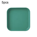 5pcs Home 6 Inch Small Dish Plastic Snack Cake Dish Dining Table Garbage Tray
