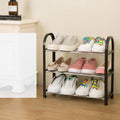 Black Corridor Easy Disassembly Doorway Compartment Iron Floor Shoe Rack, Triple S, Triple M, Triple L