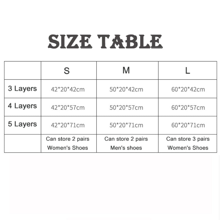 Black Corridor Easy Disassembly Doorway Compartment Iron Floor Shoe Rack, Triple S, Triple M, Triple L