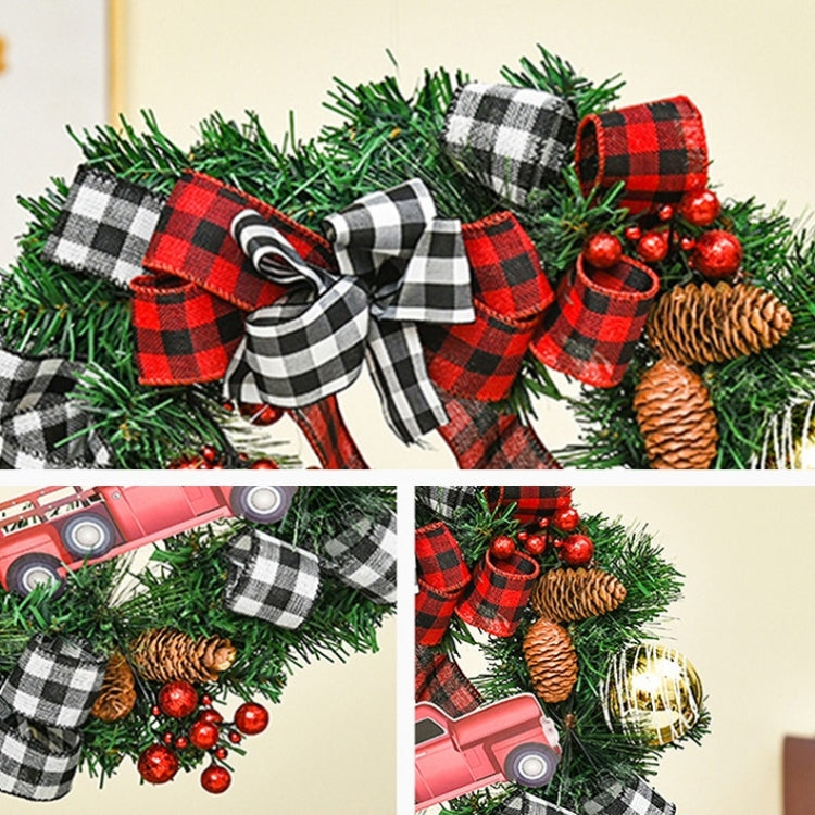 Christmas Decorations Cane Wreath Garland Door Hanger, 25cm, 38cm, 50cm