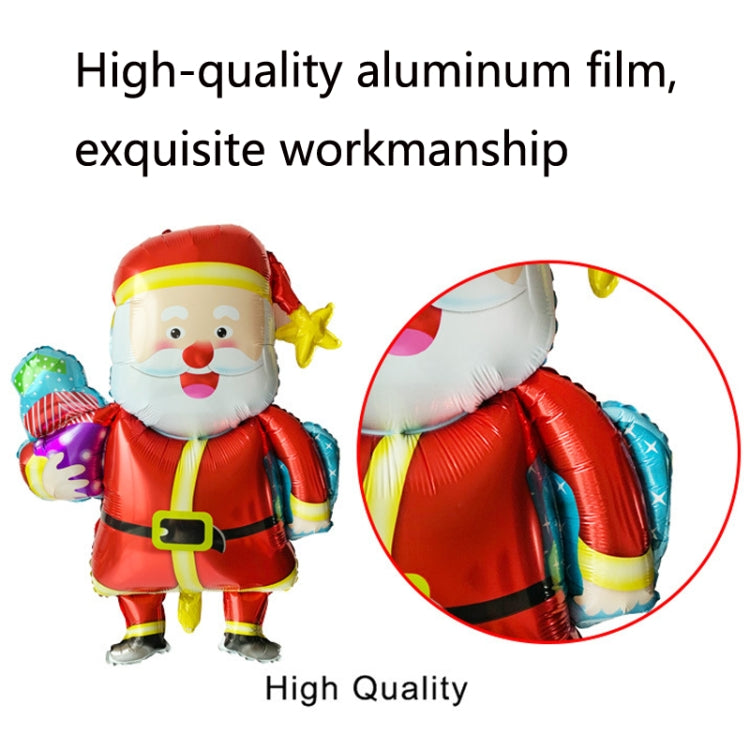 Christmas Decoration Aluminum Film Balloons, Style: Large Santa, Cute Santa, Snowman, Penguin, Deer Head, Santa Head, Bear, Elk, Hat Snowman, Snowflake Santa, Large Santa