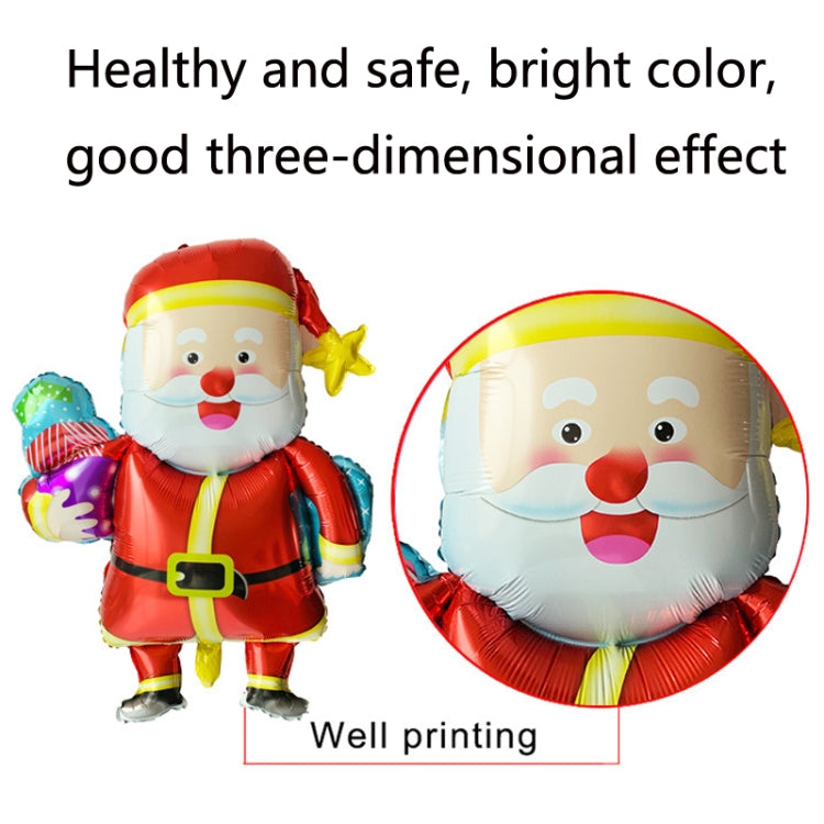 Christmas Decoration Aluminum Film Balloons, Style: Large Santa, Cute Santa, Snowman, Penguin, Deer Head, Santa Head, Bear, Elk, Hat Snowman, Snowflake Santa, Large Santa