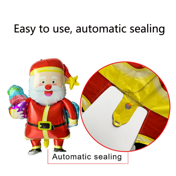 Christmas Decoration Aluminum Film Balloons, Style: Large Santa, Cute Santa, Snowman, Penguin, Deer Head, Santa Head, Bear, Elk, Hat Snowman, Snowflake Santa, Large Santa