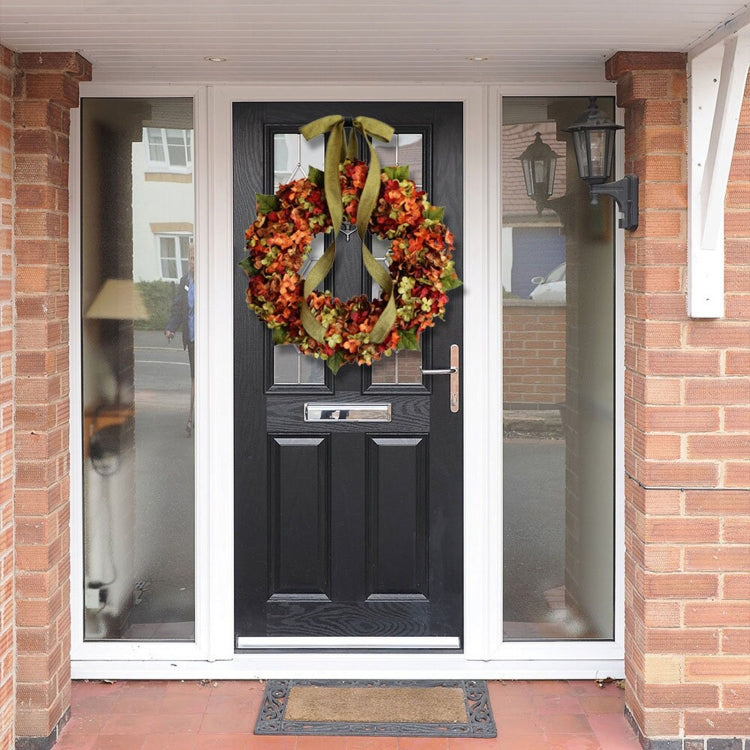 Hydrangea Wreath Door Hanging Artificial Flower Christmas Ornament, Size: 35cm, 30cm, 35cm