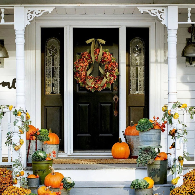 Hydrangea Wreath Door Hanging Artificial Flower Christmas Ornament, Size: 35cm, 30cm, 35cm