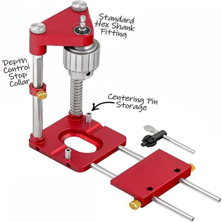 Accurate Positioning Belt Drilling Wood Drill Woodworking Locator Accessories Tool,Style:, Plastic (Red), Metal  (Red), Plastic  (Black), Metal (Black)
