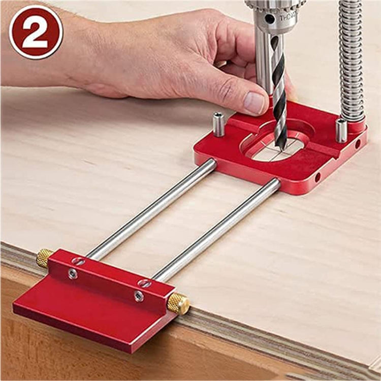 Accurate Positioning Belt Drilling Wood Drill Woodworking Locator Accessories Tool,Style:, Plastic (Red), Metal  (Red), Plastic  (Black), Metal (Black)