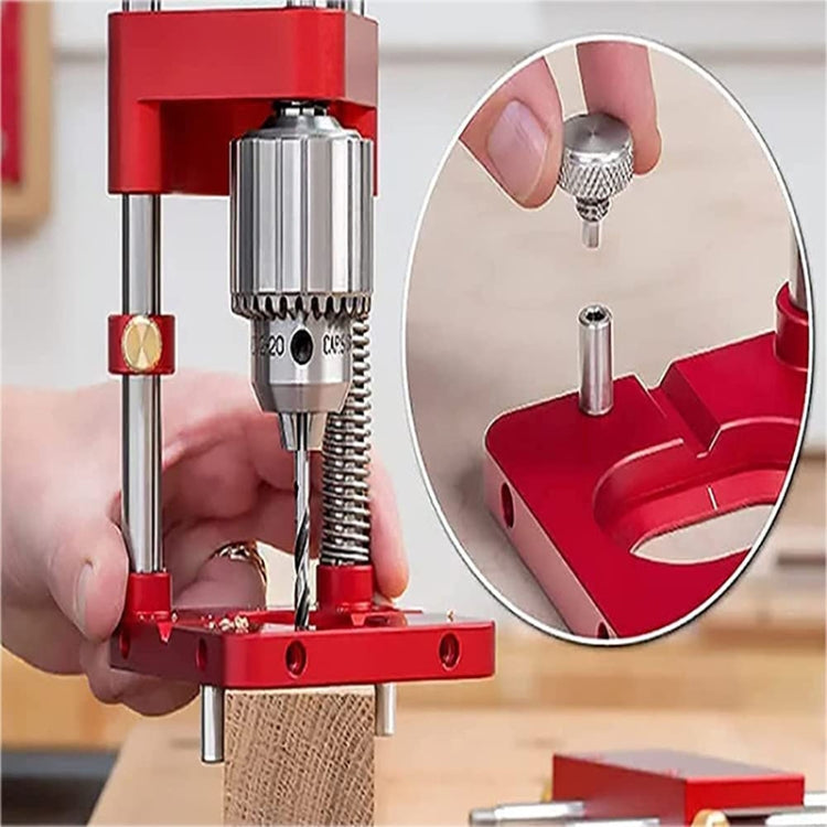Accurate Positioning Belt Drilling Wood Drill Woodworking Locator Accessories Tool,Style:, Plastic (Red), Metal  (Red), Plastic  (Black), Metal (Black)
