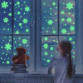 1set Christmas Luminous Fluorescent Snowflake Decoration Sticker,Style:, BQ028 With Glue, BQ028 Static Electricity, BQ029 Enhanced  Static Electricity