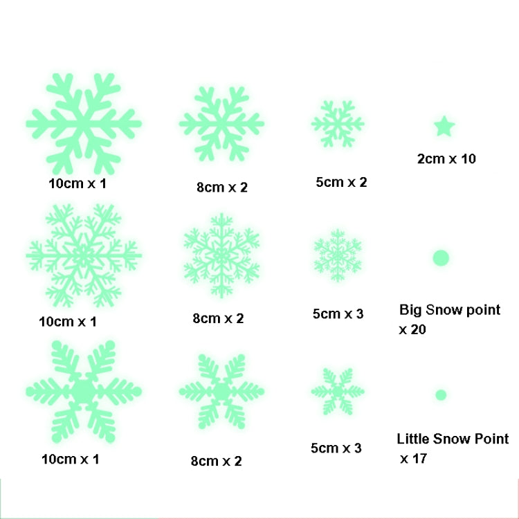 1set Christmas Luminous Fluorescent Snowflake Decoration Sticker,Style:, BQ028 With Glue, BQ028 Static Electricity, BQ029 Enhanced  Static Electricity