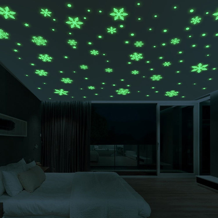 1set Christmas Luminous Fluorescent Snowflake Decoration Sticker,Style:, BQ028 With Glue, BQ028 Static Electricity, BQ029 Enhanced  Static Electricity