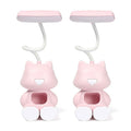 2 PCS FY6601 Cartoon Pen Holder Reading Desk Lamp LED Eye Protection Dormitory Student Bedroom Lamp, Pink, Blue, Green