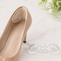 5 Pairs Soft And Abrasion-Resistant GEL Heel Stickers High-Heeled Laces Sticky Invisible Transparent Anti-Drop Heel Stickers, Thin Section-Transparent, Thick Section-Transparent