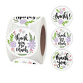 Roll Floral Thank You Sticker Birthday Party Gift Packaging Label, 38mm / 1.5 Inch