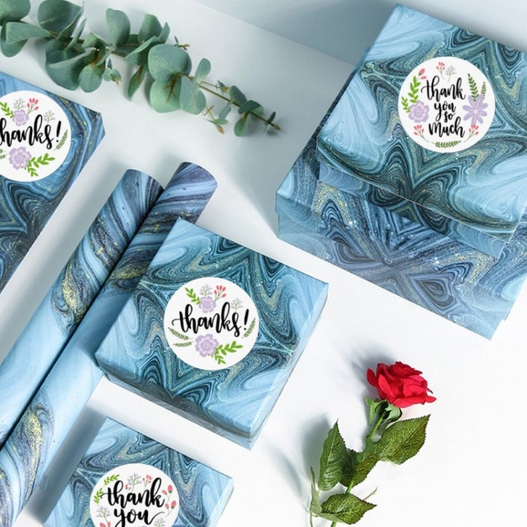 Roll Floral Thank You Sticker Birthday Party Gift Packaging Label, 38mm / 1.5 Inch