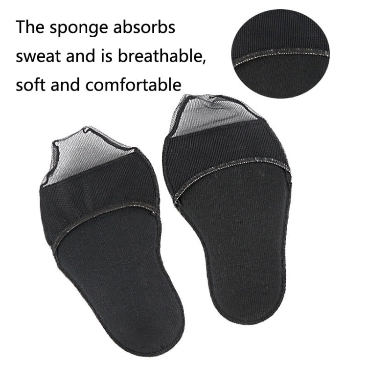 5 Pairs Invisible And Comfortable Sponge Thickened Half Pad Sweat-Absorbent And Breathable Forefoot Pad, Two Toe Skin, Two Toe Black, Wrap Head Skin, Wrap Head Black, Fish Mouth Skin, Fish Mouth Black, Flower Skin, Flower Black, People Skin, People Bla...