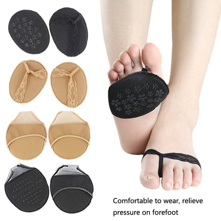 5 Pairs Invisible And Comfortable Sponge Thickened Half Pad Sweat-Absorbent And Breathable Forefoot Pad, Two Toe Skin, Two Toe Black, Wrap Head Skin, Wrap Head Black, Fish Mouth Skin, Fish Mouth Black, Flower Skin, Flower Black, People Skin, People Bla...