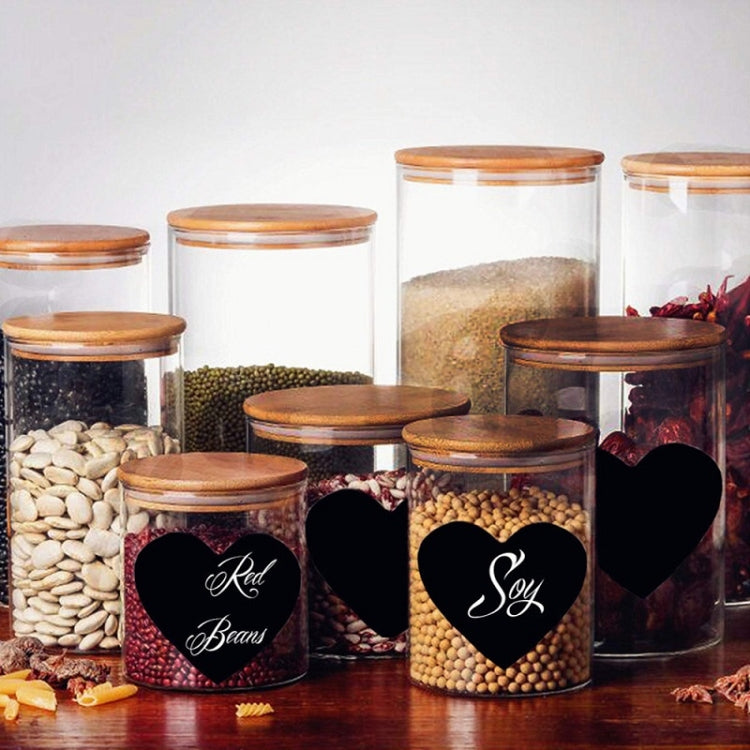 PVC Erasable Stickers Kitchen Food Marking Love Blackboard Stickers, 60x40mm