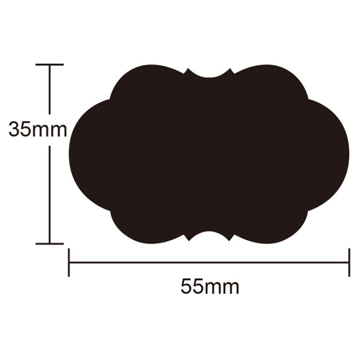 Special-shaped Blackboard PVC Sticker Rewritable Jar Marker Sticker, 35x55mm