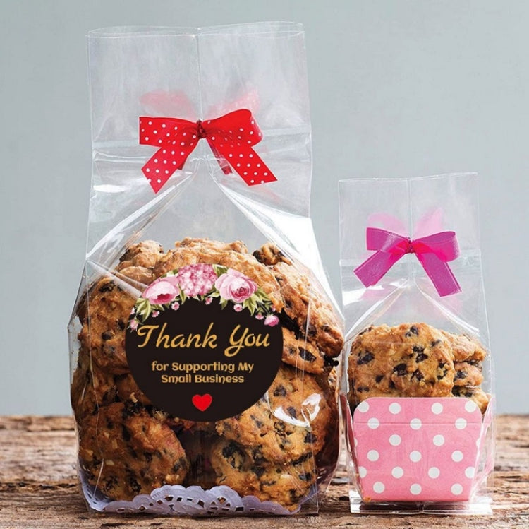 Round Thank You Sticker Floral Decoration Gift Envelope Sealing Sticker, 2.5cm / 1 Inch