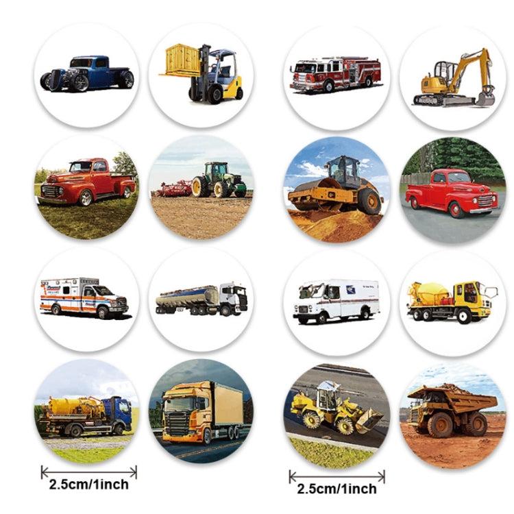 Children Cartoon Toy Car Stickers Student Reward Game Stickers, 2.5cm / 1 Inch