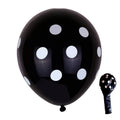 100 PCS FY-10280 12 Inch Dot Party Decorative Balloon Wedding Scene Arrangement Latex Balloon, Black White Dot, Green White Dot, Pink White Dot, Red White Dot, Deep Blue White Dot, Light Blue White Dot, Yellow White Dot, Rose Red White Dot             ...