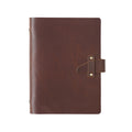 A5 Cowhide Retro Loose-Leaf Notebook Diary Office Business Simple Notepad Crazy Horse Leather Handbook, Brown, Ink Green, Blue, Black, Coffee, Wine Red, Purple