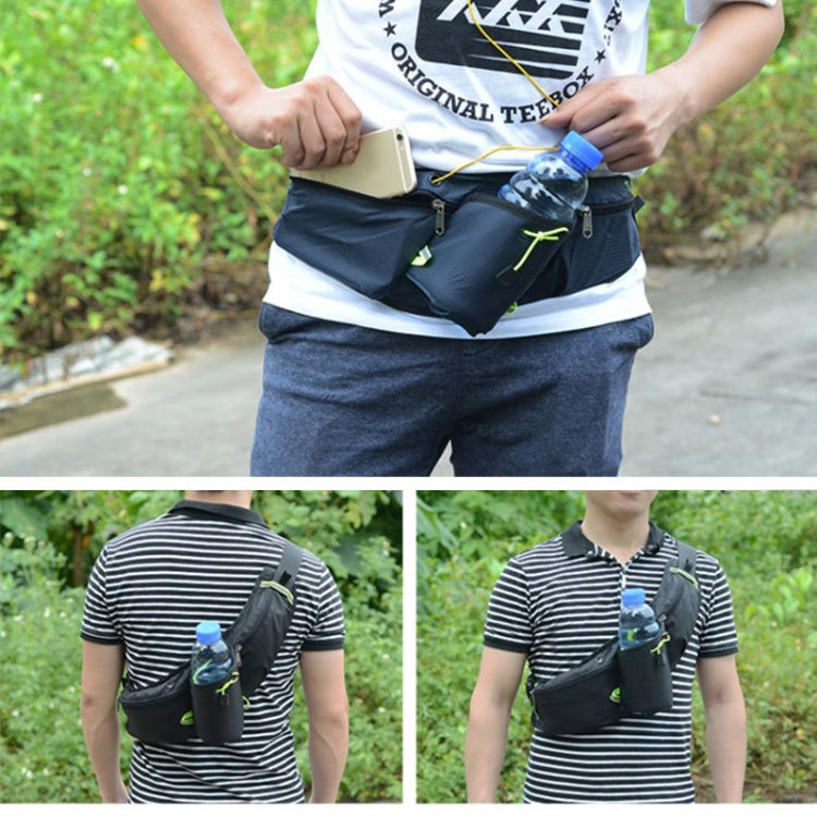 Outdoor Sports Water Bottle Waist Bag Multifunctional Fitness Running Mobile Phone Invisible Waist Bag, Black, Blue, Violet, Rose Red, Fluorescent Green, Royal Blue, Army Green