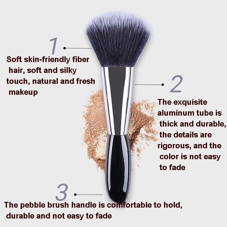 4 In 1 Black Pebbles Makeup Brush Set Eyeshadow Brush Foundation Brush Portable Makeup Brush,Style:, Bare Brush