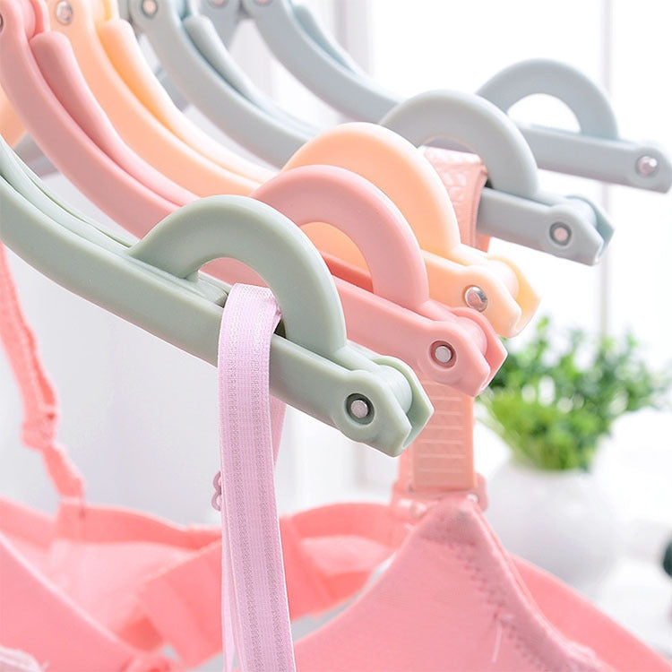 3pcs Portable Travel Folding Hanger Multi-Function Plastic Drying Rack, 3pcs Blue, 3pcs Pink, 3pcs Green, 3pcs Beige