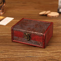 Wooden Vintage Jewelry Box Sorage And Shooting Props, 14.5x11.5x6.5cm
